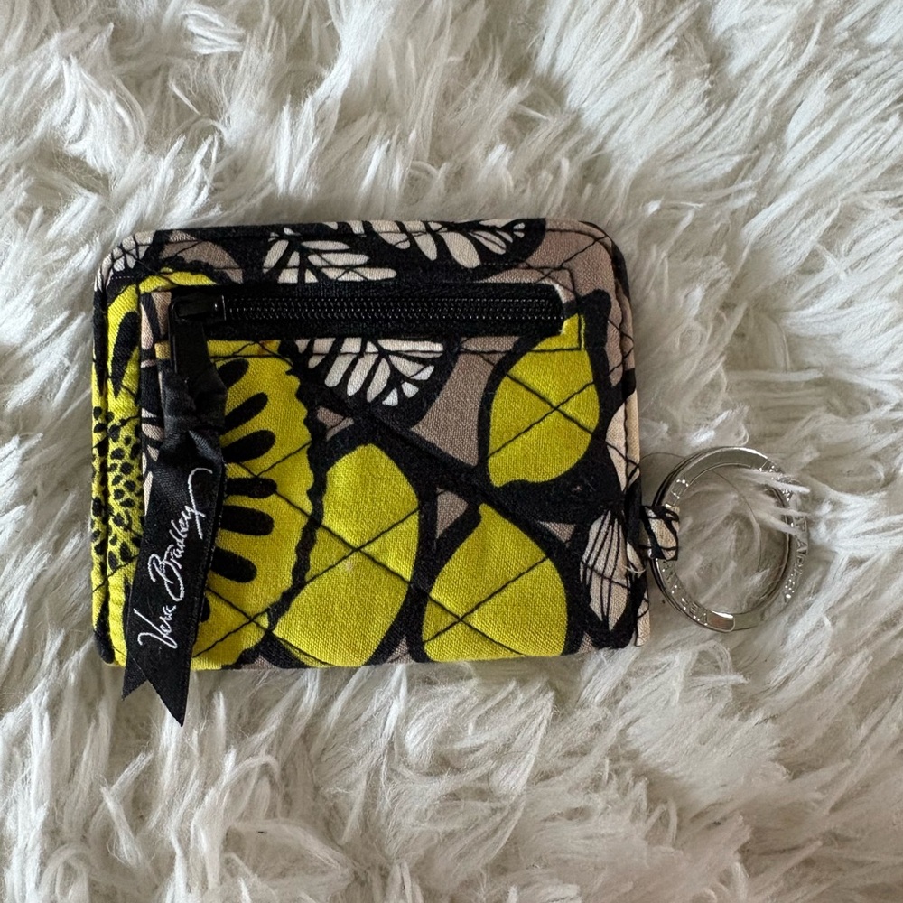 Vera Bradley Black and Green Quilted Wallet